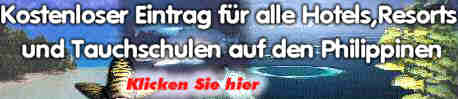 Alle Hotels , Resorts und Tauchschulen in den Philippinen erhalten kostenlos einen Platz fr ihre Beschreibung und eines Fotos auf dieser Webseite. 